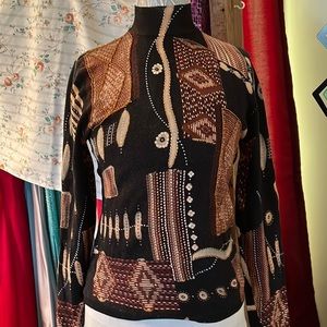 Highly decorated sweater